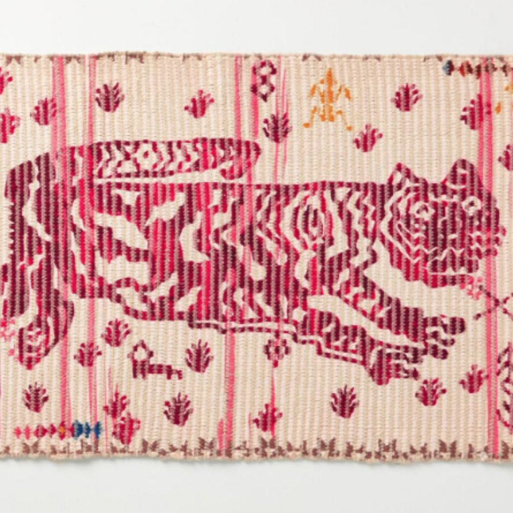 NWT Anthropologie Flatwoven Tiger Rug